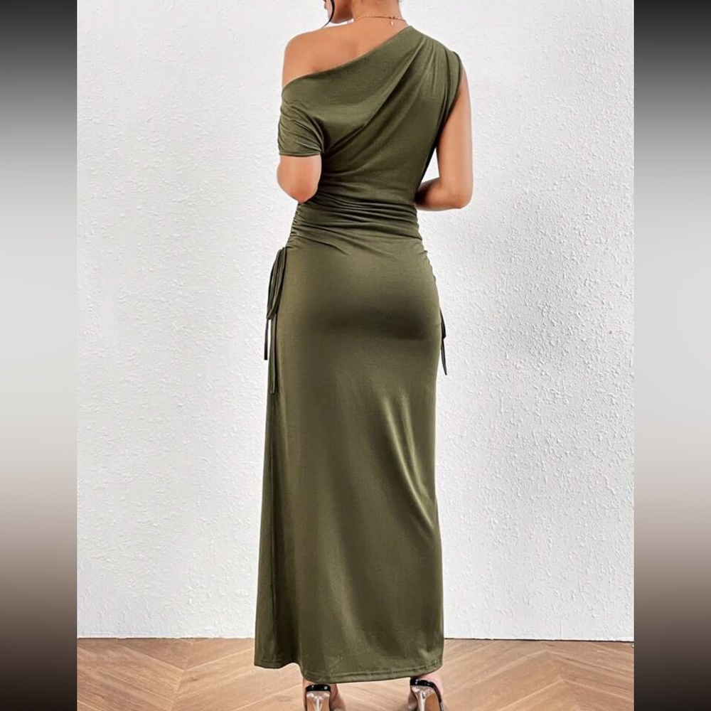 Boho ruched sides maxi dress - Picture 3 of 15